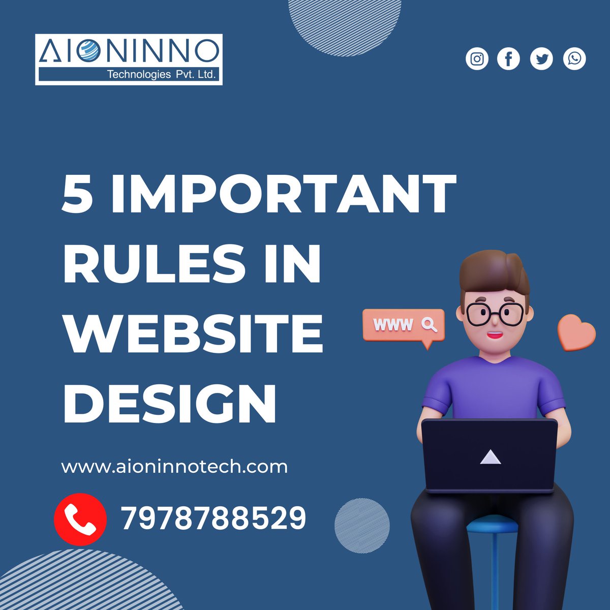 AionInnotech's tweet photo. Grow Your Business With Aioninno Technologies.
.
.
To know about our services
Contact - 7878788529
Website - https://t.co/yPdkSfAs8G
.
.
.
#aioninnotechnologies #websitedesigning #seotips #technology #programming #tech #business #softwaredeveloper #digitalartist #trafficjam https://t.co/tFiXXWCRrA