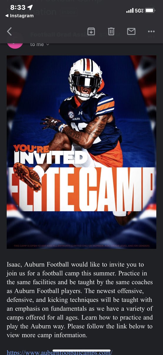 i2aaac's tweet photo. Thank you @AuburnFootball for a chance to compete!!
@CoachHughFreeze @WCLancerDawgs https://t.co/bs3G21ZO2I