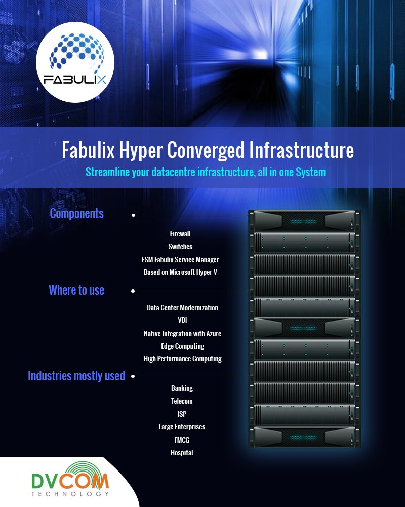 DvcomTechnology's tweet photo. Consolidate your computing, storage, networking, and data protection need with the #FABULIX platform, i.e. an end-to-end solution to modernize your IT infrastructure, allowing you to increase efficiencies, datacentre footprint, and reduce operational costs.

@FabulixPlatform https://t.co/UII8Ffmk2O