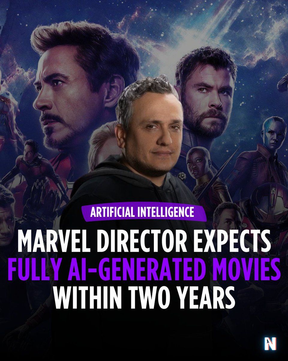 The director of some of your favorite Marvel movies, Joe Russo, envisions AI creating fully-fledged movies within two years.

Read More 👉 l.nexbites.com/XTW57F