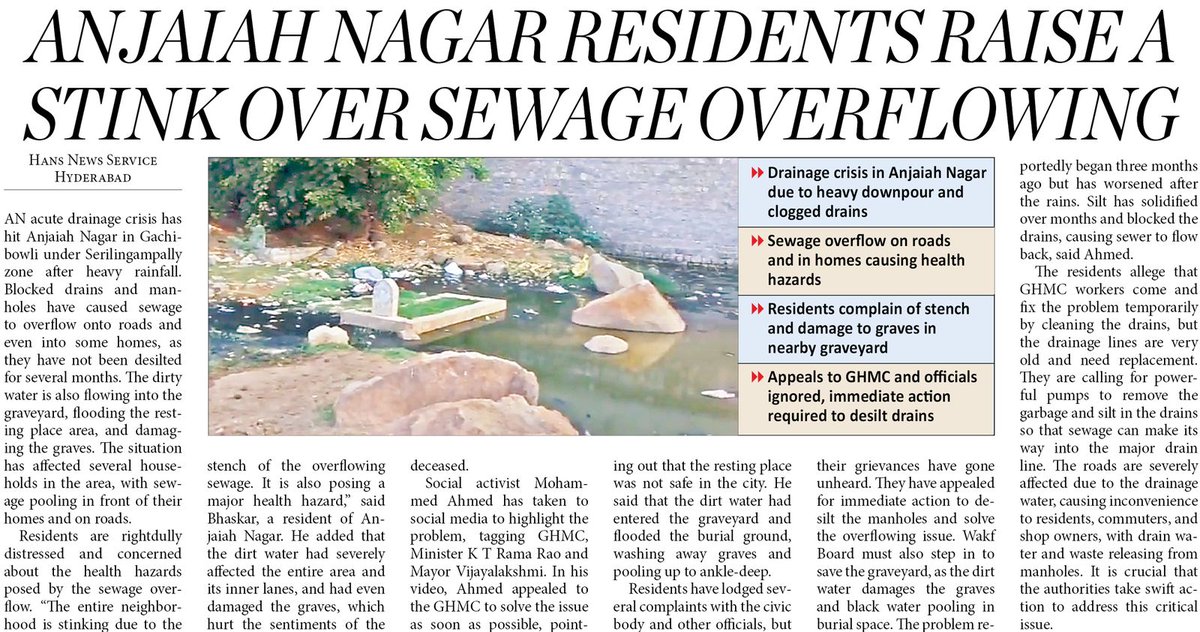 MohdAhm20415855's tweet image. Again &amp;amp; Again Graveyard-final ritual resting place being turned into #illegal Sewerage line&amp;amp;SWD overflowing by some miscreants and hurting sentiments at #Sherilingampally #Anjaihnagar Graveyards Req concerned officials to take necessary action,@KTRBRS @GadwalvijayaTRS @GHMCOnline