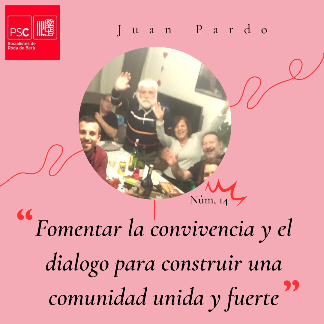 pscrodadebera's tweet photo. Candidat número 14.
Fomentar la convivència i el diàleg entre les nostres famílies i amics és clau per a construir una comunitat unida i forta.
#LaForçaDelCAnvi #LaForçaDeRoda #EnMarxa #RodaDeBeraEnMarxa #SOMbarris #NucliUrba #AlcaldessaLauraMoya #MoyaxRdB #PSC /❤ https://t.co/77IEnYj2MY