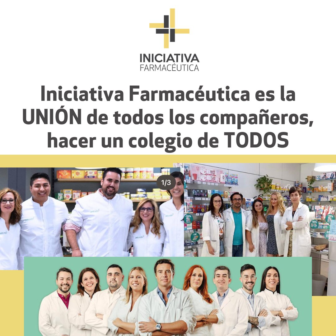 Enfrentar a los farmacéuticos titulares y adjuntos es una 𝗜𝗥𝗥𝗘𝗦𝗣𝗢𝗡𝗦𝗔𝗕𝗜𝗟𝗜𝗗𝗔𝗗.

Iniciativa Farmacéutica es la 𝗨𝗡𝗜Ó𝗡 de todos los compañeros, hacer un <a href="/COF_Sevilla/">COF Sevilla</a> de 𝗧𝗢𝗗𝗢𝗦 y para 
𝗧𝗢𝗗𝗢𝗦.

Crear 𝗦𝗜𝗡𝗘𝗥𝗚𝗜𝗔𝗦 para ganar el 𝗙𝗨𝗧𝗨𝗥𝗢💛.