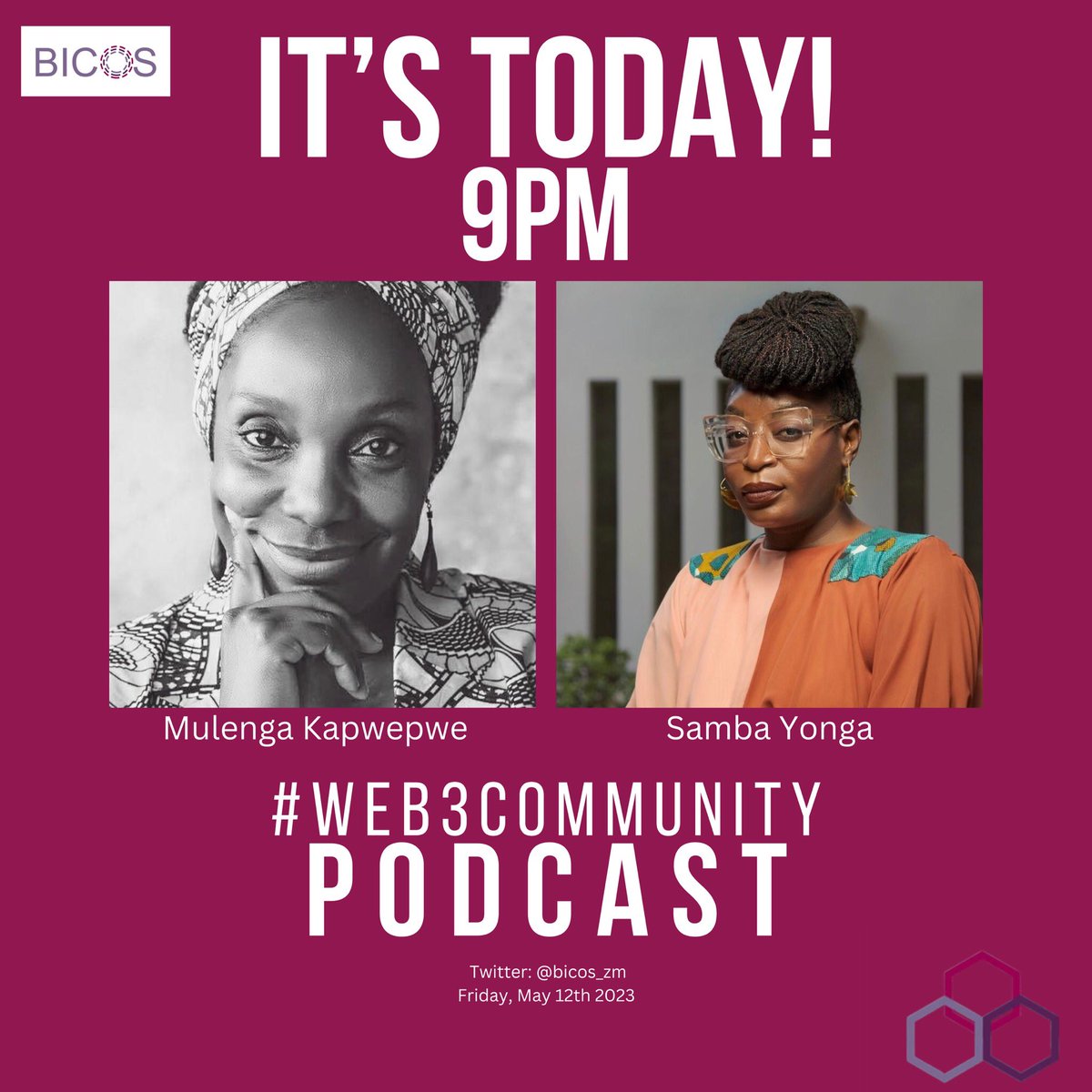 bicos_zm's tweet photo. It’s Friday!
you know what that means?
Episode 3 of the #web3community podcast is tonight at 9PM. Is your reminder set? If not, please set your reminders in the thread
@Mulengakapwepwe @Kuwaha @GondweMr @WomensMuseumZed https://t.co/7A1HzUghhi