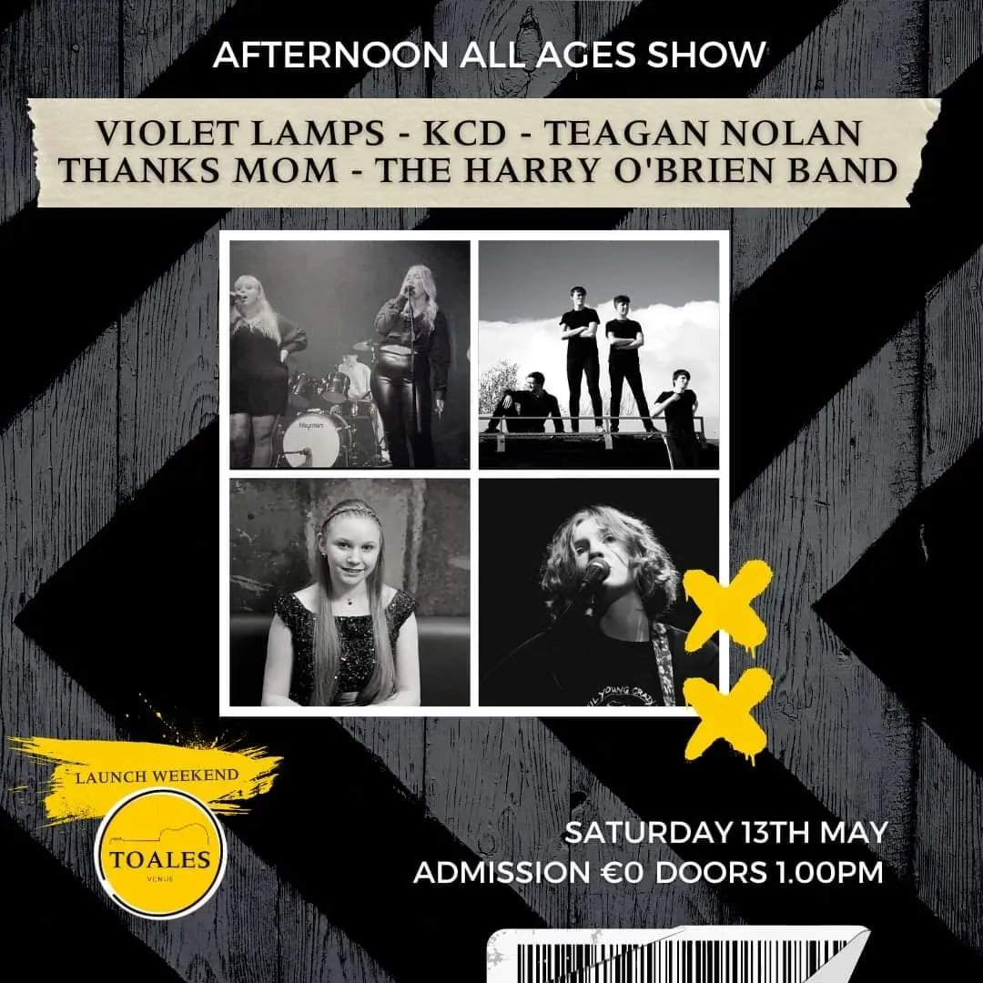 toalesvenue's tweet image. Are you coming to our official launch weekend's gigs?! Live music all day and night Saturday and then more live music on Sunday night.

Doors 7.00pm - Admission €0
@TheGarageGigs 

#dundalk