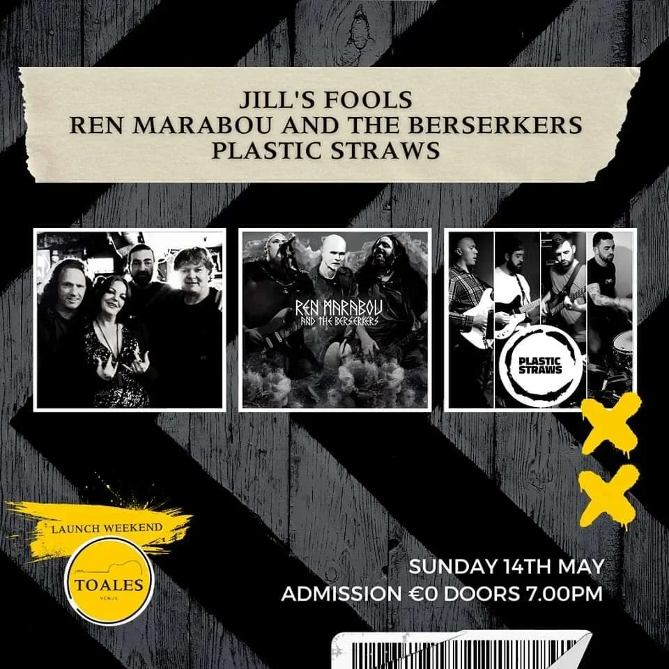 toalesvenue's tweet image. Are you coming to our official launch weekend's gigs?! Live music all day and night Saturday and then more live music on Sunday night.

Doors 7.00pm - Admission €0
@TheGarageGigs 

#dundalk