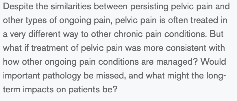 NZPainSoc's tweet photo. In preparation for next Tuesday check out our previous 2021 webinar:
"Chronic pelvic pain: Same, same but different." Hosted by Dr Karen Joseph &amp; Dr Jessica Mills @MillsMme 
https://t.co/7u9cjMl16J 
@PelvicPainNZ https://t.co/p4OYxjXUII
