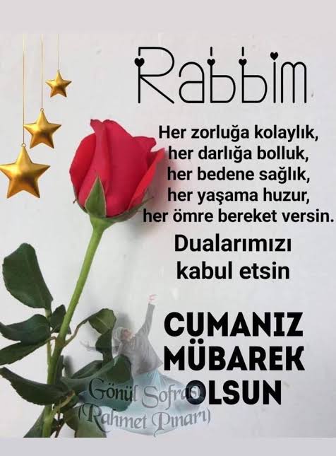 Allah'ım cuma günü Türkiye de kardeşlerimiz e kardım et işlerinde kolaylık ver sayın cumhurbaşkanımız a uzu ömürler ver devletimize çok teşekkür ediyorum