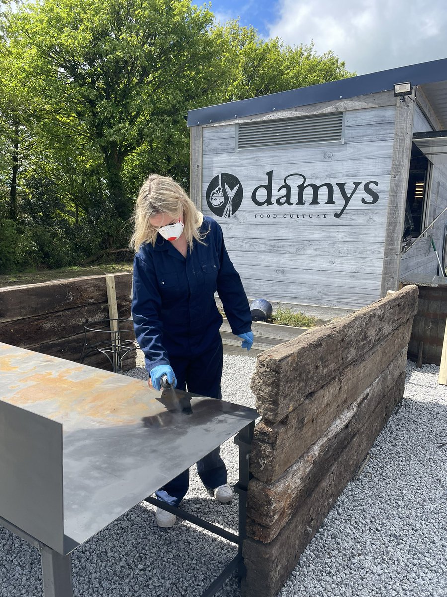 Progress made yesterday…. Looking good!… should smell pretty good soon too 😎 Amy’s on the tools!
