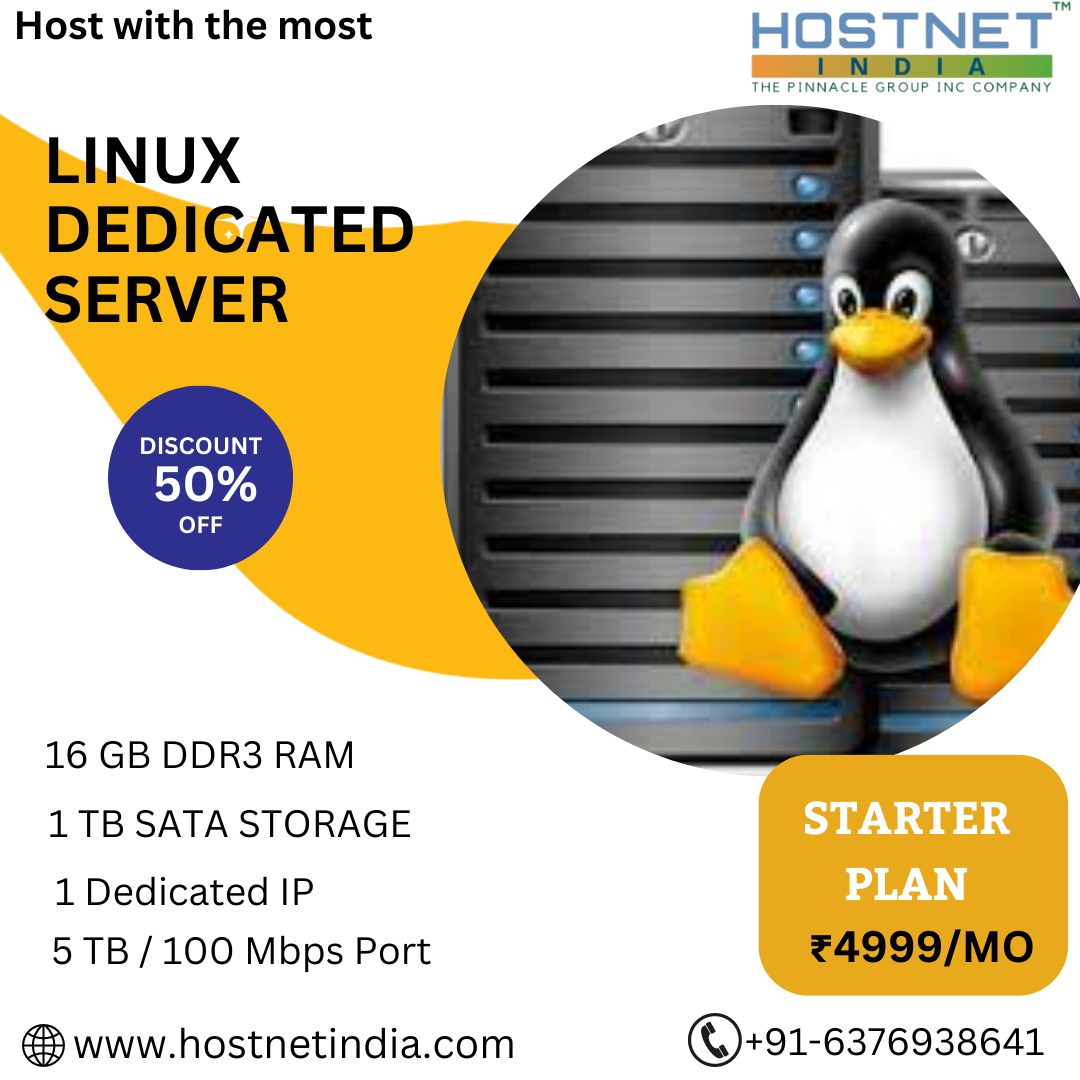 Im_hostnetindia's tweet image. Ready to take your website to the next level? Look no further than our Linux Dedicated Server! With lightning speeds and unbeatable reliability, you can trust us to keep your site running smoothly 24/7.
visit at - hostnetindia.com

#linuxdedicatedserver #dedicatedhosting
