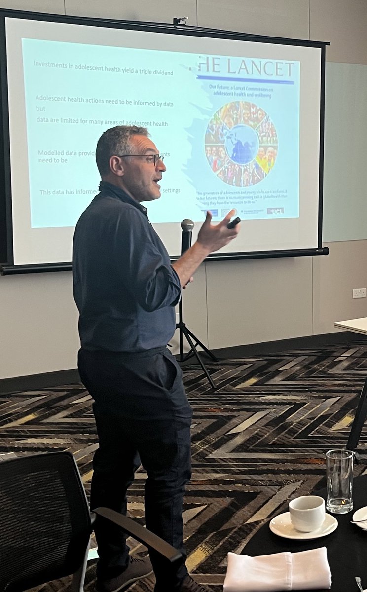 susansawyer01's tweet photo. Matching actions to need. Thanks to Pete Azzopardi &amp; Caroline Kabiru for leading a round table with Kenyan policy &amp; program leaders on local adolescent health data. Thanks @aphrc for hosting this Lancet Commission side event @MelbourneGlobal @MCRI_for_kids @UniMelbMDHS https://t.co/Fyar0Qk9r8