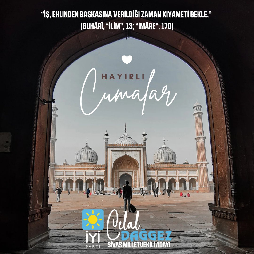 CDaggez's tweet photo. “İş, ehlinden başkasına verildiği zaman kıyameti bekle.” 
(Buhârî, “İlim”, 13; “İmâre”, 170)

Hayırlı Cumalar 🤲 https://t.co/es7RsuVsZN