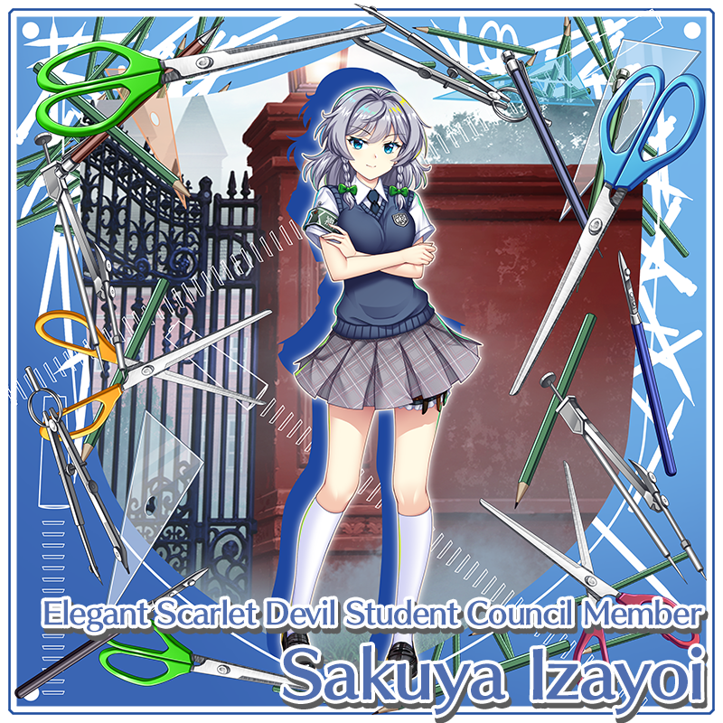 touhouLW_Global's tweet photo. Hi friends,

Sakuya's here with her Elegant Scarlet Devil Student Council Member outfit!👘

You can count on her to diligently perform her duties! "Are you running late? Come back two hours earlier."✂️

You can get it in-game now!📱

#touhouLW https://t.co/PUJa8alhcg