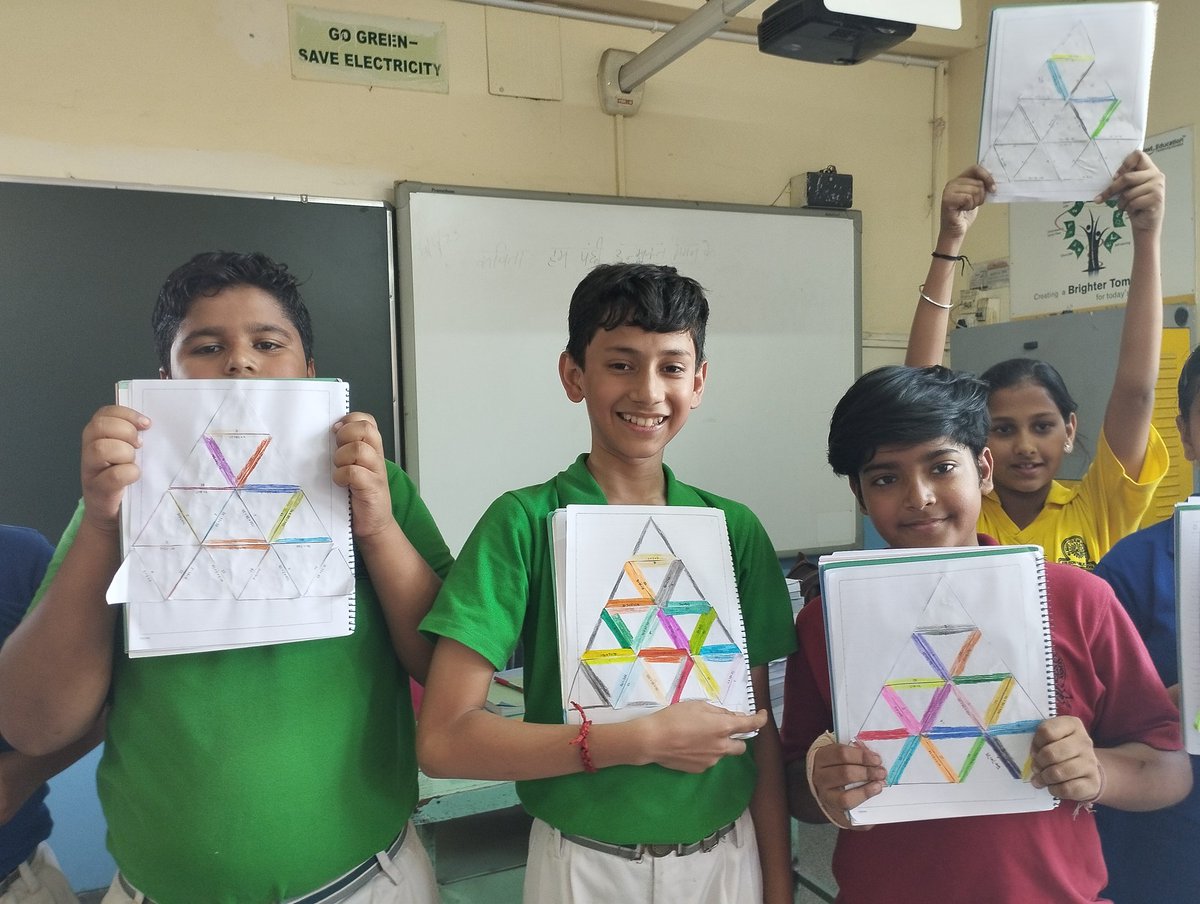 apsmridula's tweet photo. Students of 7F enjoyed solving the challenging Tarsia puzzle. The activity helps develop spatial skills also. Their smiles testify the sense of achievement. # Ahlcon @Ahlconpublic1 @ashokkp @aarathik007 @MamthaSays @PublicAhlcon @seemasoniaps https://t.co/PRdoxF9USr