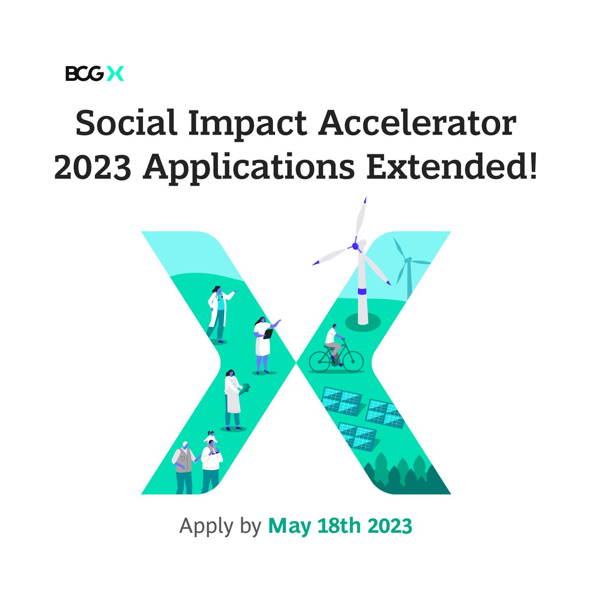 One week left ⏰! Apply to our BCG X Social Impact Accelerator if you’re a #startup or #NGO based in #Europe focused on building a resilient future for the planet or the people living on it. 

We don't take equity &amp; our support is pro bono.

Apply now: bit.ly/43LtqqN