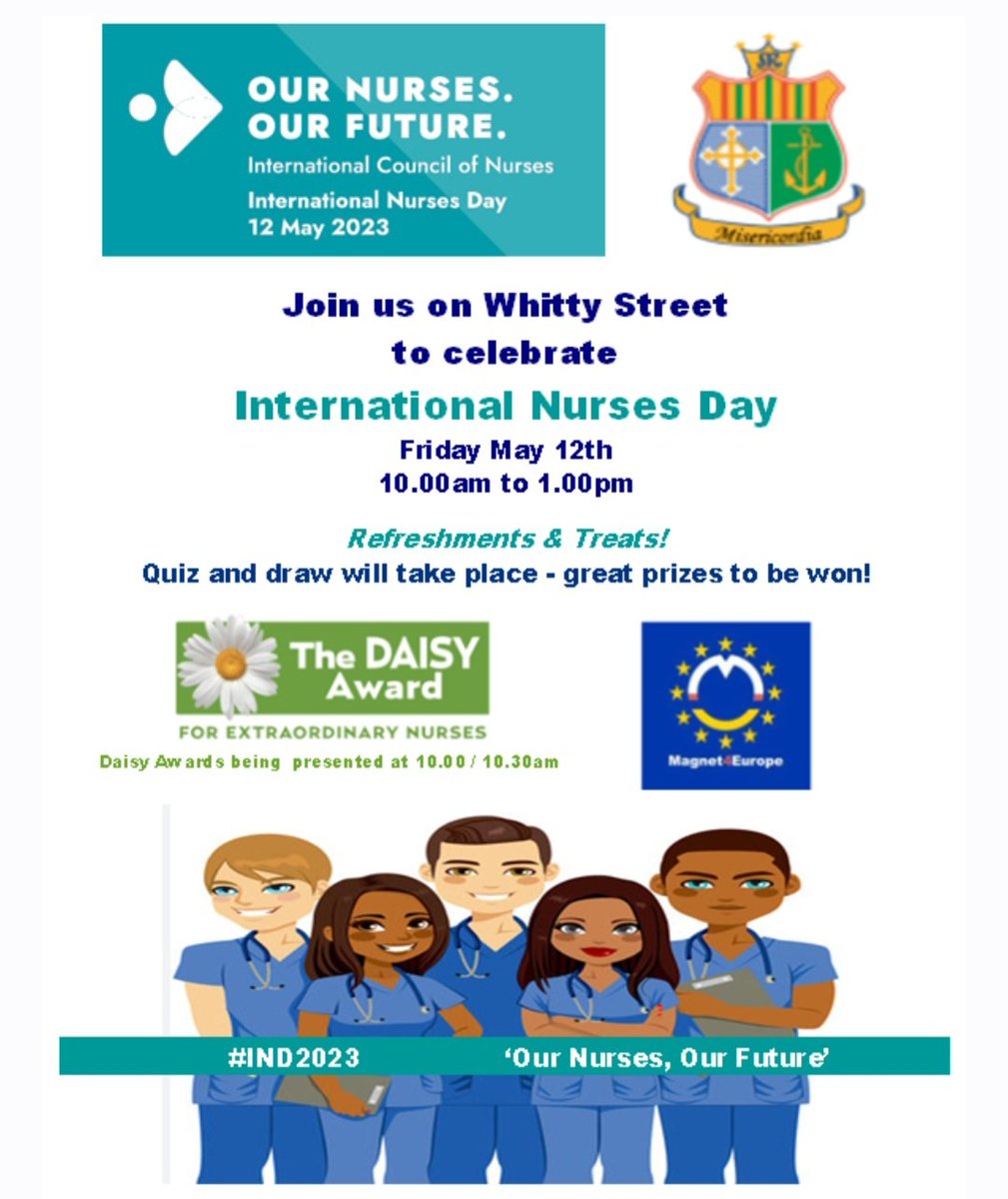 Happy International Nurses Day to all our Nursing colleagues in Ireland and abroad. Join us for  celebrations throughout the day as we showcase and celebrate our profession  #maternurses #InternationalNursesDay @sandraf53135246 @IreneAloveros @yvonne_timony @MaterTVNs @AnpMater