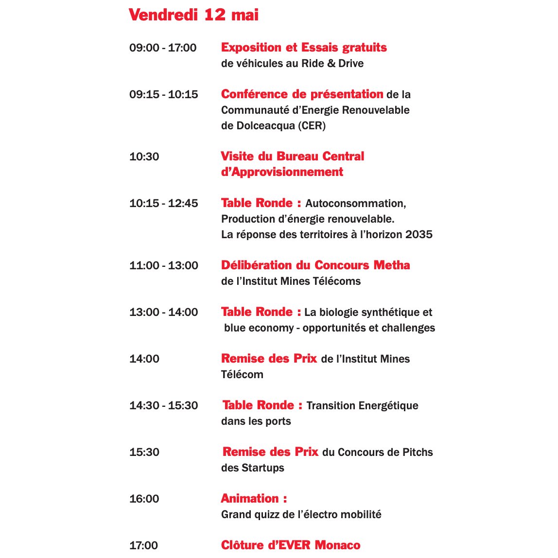 Il est 9H ! Le salon EVER Monaco ouvre ses portes ! Découvez le programme de la journée et rejoignez-nous pour ce deuxième et dernier jour d'exposition : fermeture à 17H.