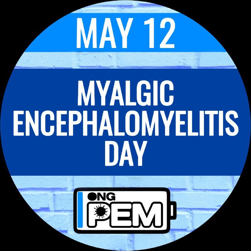 Hoy es el día de la Encefalomielitis Miálgica, la Sensibilidad Química Múltiple, la Fibromialgia y la Electrohipersensibilidad.

#SQM
#EHS 
#EncefalomielitisMiálgica #12Mayo #12deMayo #MyalgicEncephalomyelitis #May12 #may12th