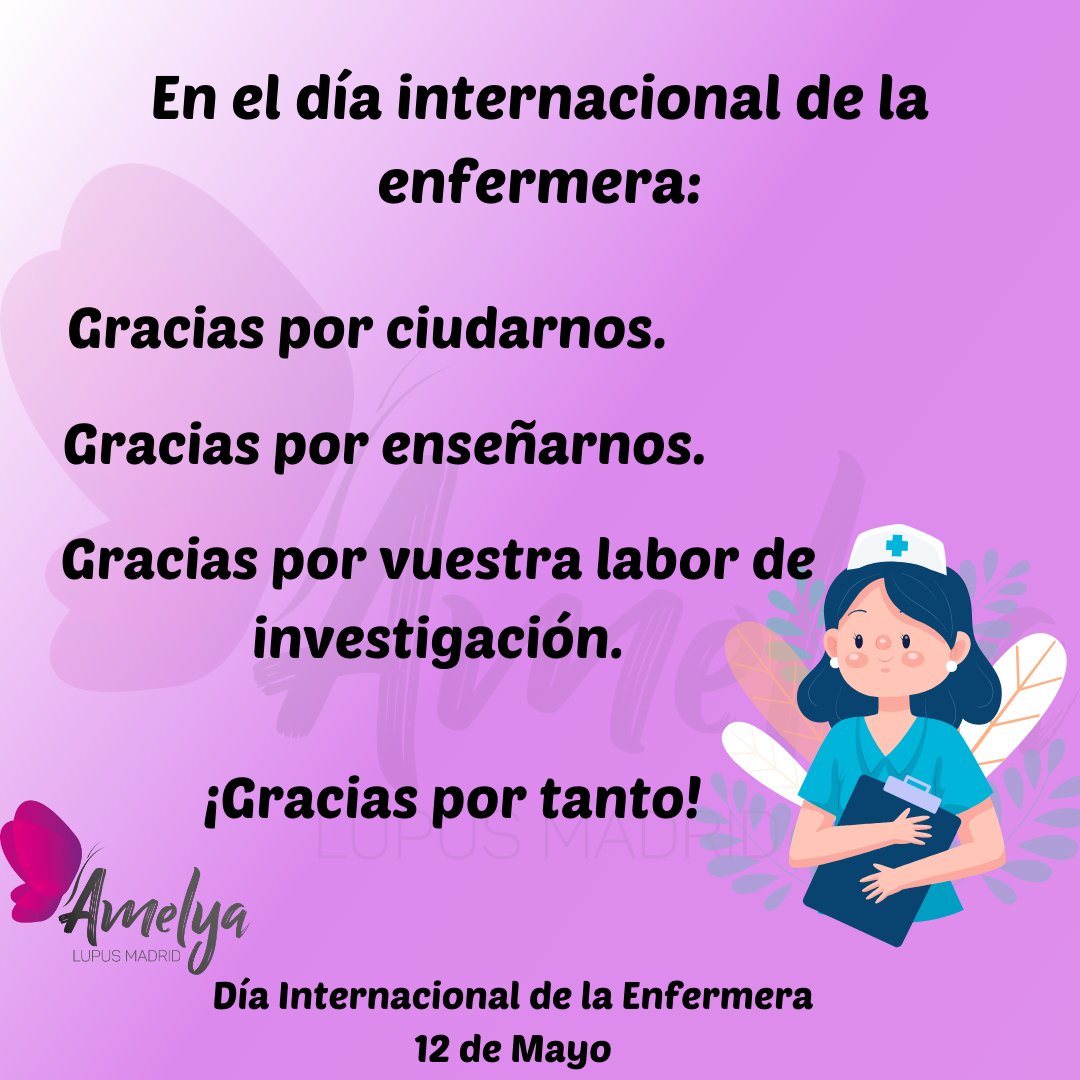 LupusMadrid's tweet photo. En el #DíaDeLaEnfermería, nos gustaría recalcar q las enfermeras son una parte fundamental en prevención, #SaludMental, manejo d nuestra enfermedad, nuestra tranquilidad y nuestra formación! Gracias por tanto!
#DíaMundialDeLaEnfermería #DíaDeLaEnfermera 
#NursesDay2023 #IND2023 https://t.co/HsAwxcQEqX