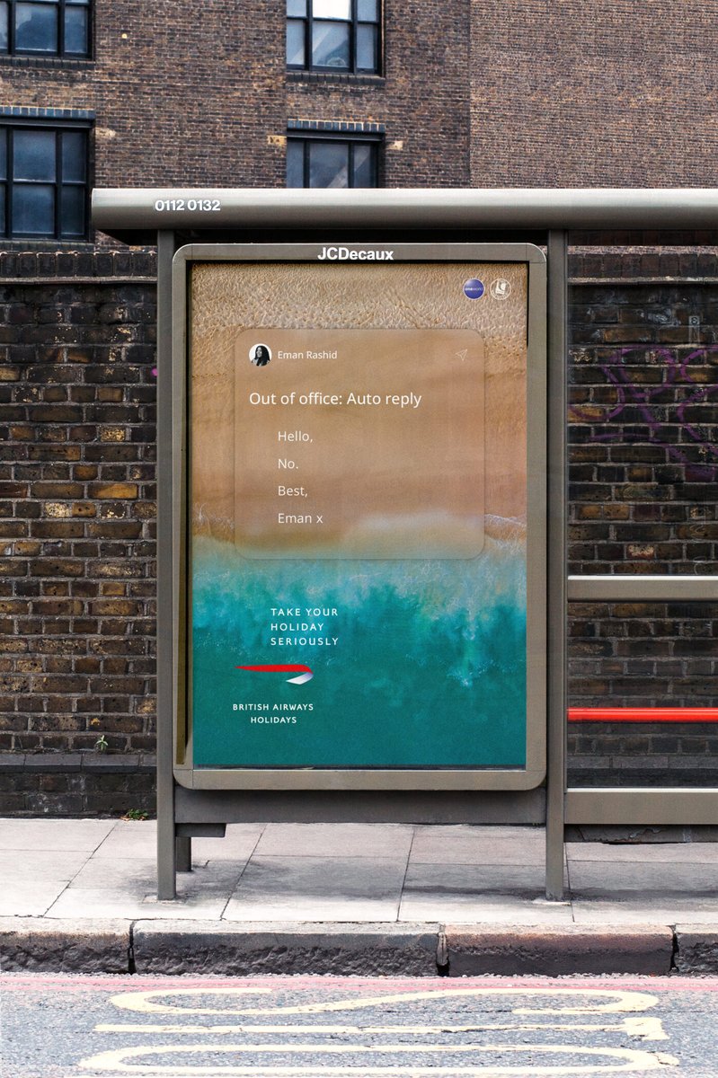MadOMarketing's tweet photo. The brand released an outdoor ad campaign with a series of witty out-of-office emails to remind everyone that taking a break is super important.

The message?

Take your holidays seriously.

Hustle culture? 

What’s that?

#madovermarketing https://t.co/l9LyxabBsx