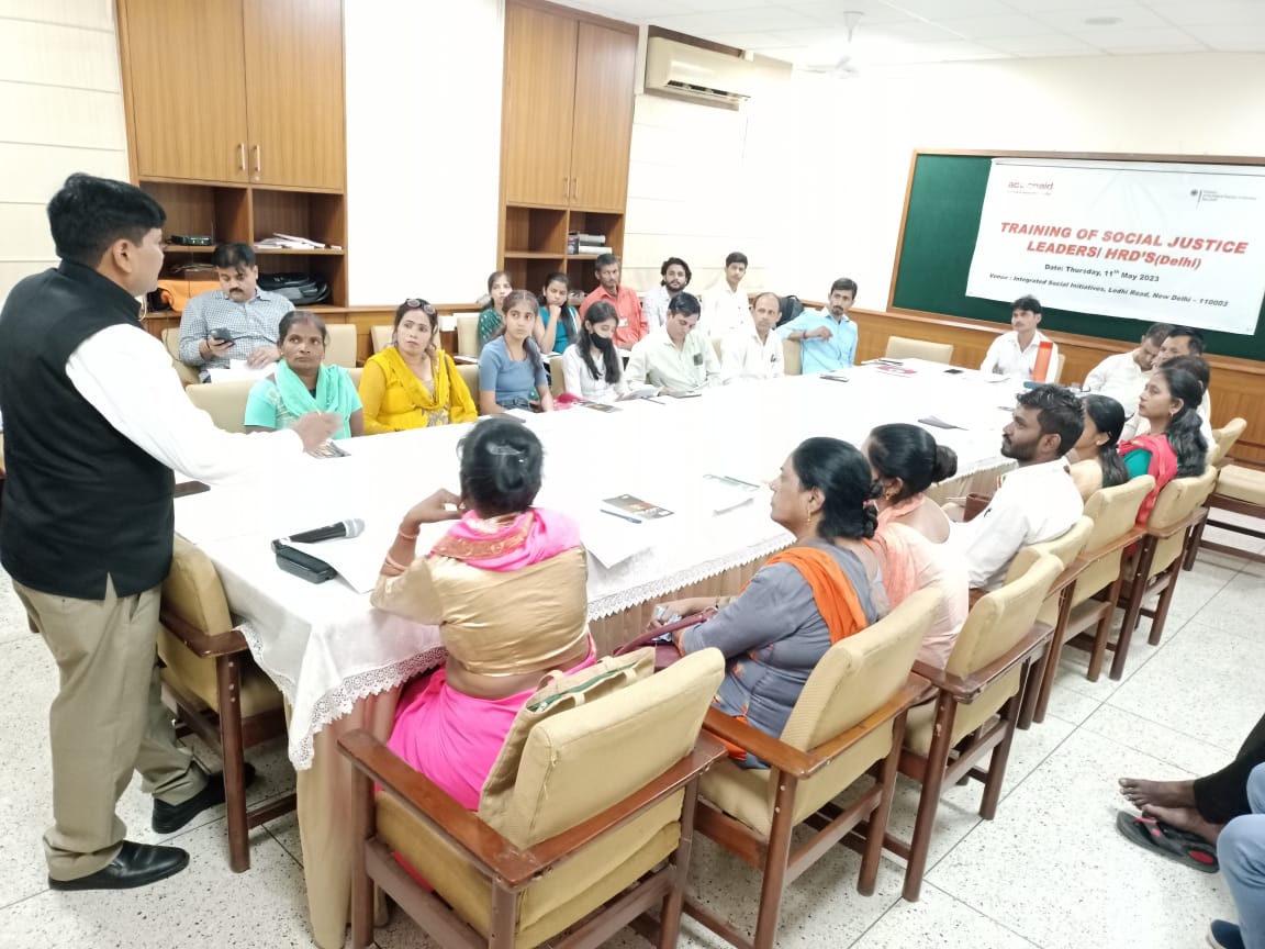 On May 10-11, with support from <a href="/GermanyinIndia/">German Embassy India</a>, we organized two capacity-building programmes in Delhi with two groups of community-based human rights defenders working to promote and protect informal workers’ rights. A total of 60 social justice and rights defenders were