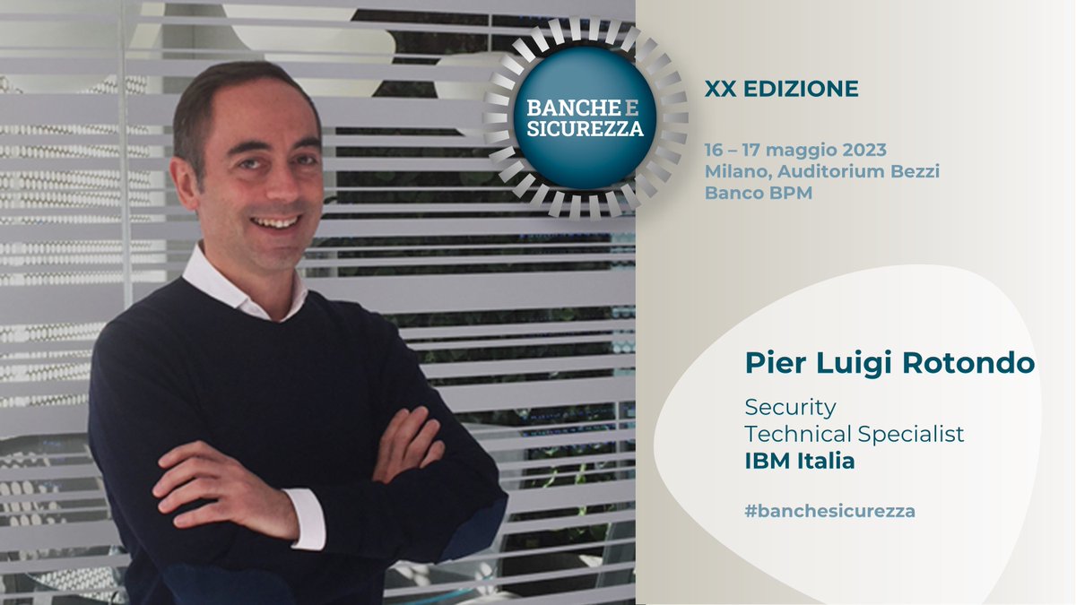 PGRotondo's tweet photo. L'Intelligenza Artificiale al servizio della #CyberSecurity.
Ne parlerò Mercoledì prossimo 17 Maggio alle 11:30 a #banchesicurezza, l’appuntamento promosso da #ABI in collaborazione con #ABILab, #CERTFin e #Ossif.
https://t.co/gI2n6Whlcb
@ABI_Eventi @BancaforteABI https://t.co/tMAubSRnMX