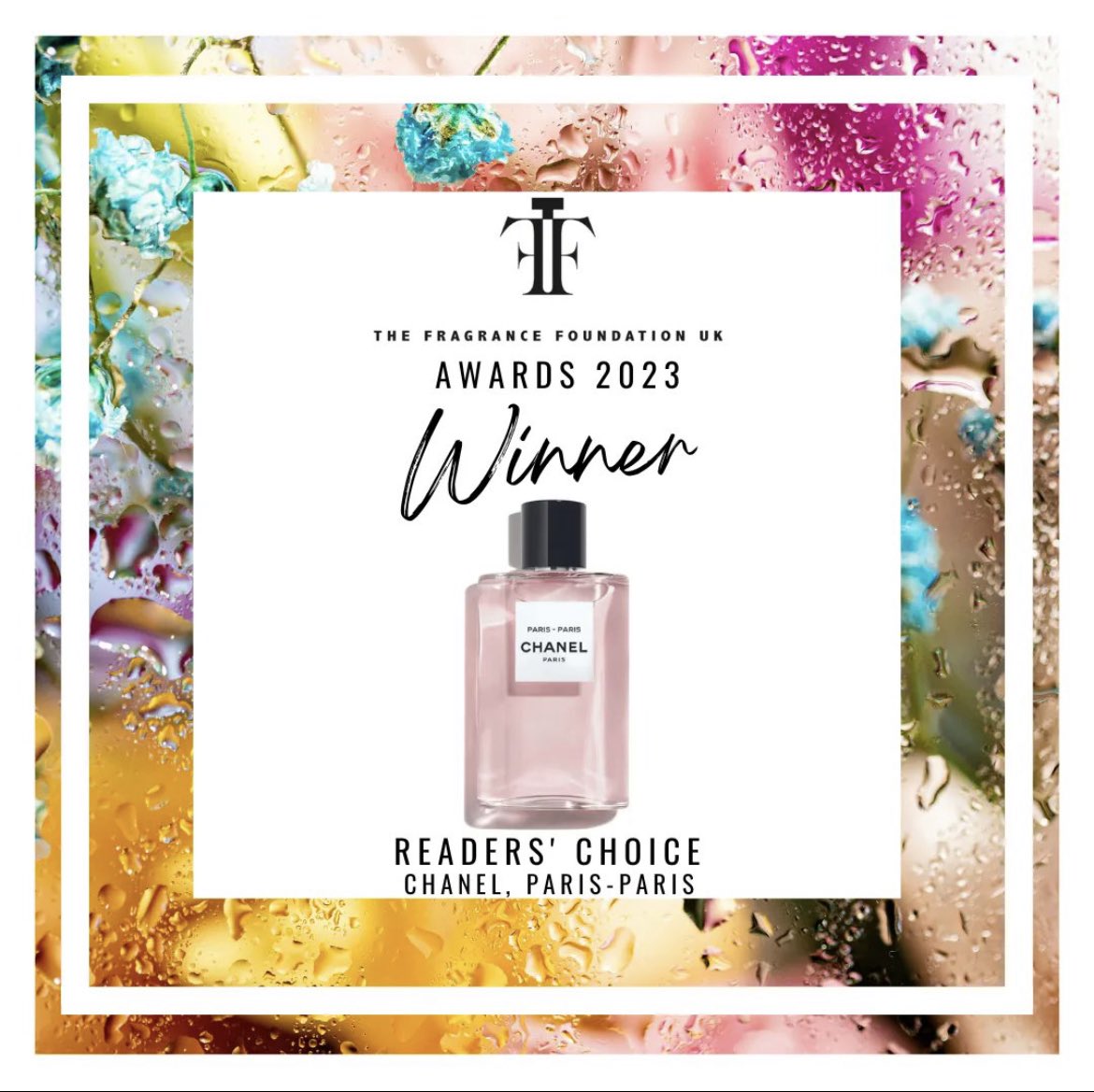 Huge congratulations to all of the #TFFAwards2023 winners announced last night 🍾🥂Especially readers choice winner CHANEL Paris-Paris 👏🏼👏🏼 #winner #readerschoice #fragrance #fragrancelover #fragrancecelebration