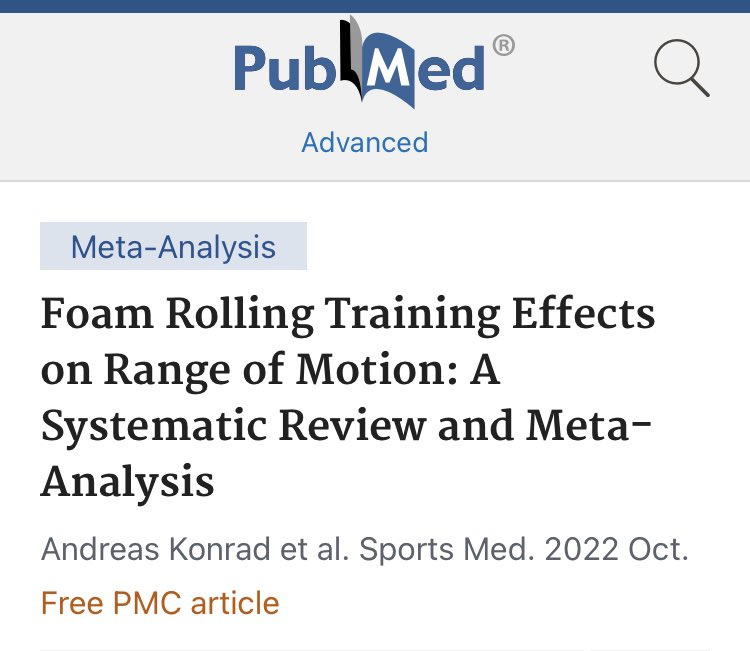 Does foam rolling work ? 😀To improve range of motion in the lower limb 💃🏃🏿‍♀️… it needs at least 90 secs 3 x per week 🕰️.   Prescribed over at least 4weeks 🚧 … this is a positive adjunct for rehab …. But give it time 🕰️&amp; set Pt 😊expectations ⛑️ pubmed.ncbi.nlm.nih.gov/35616852/