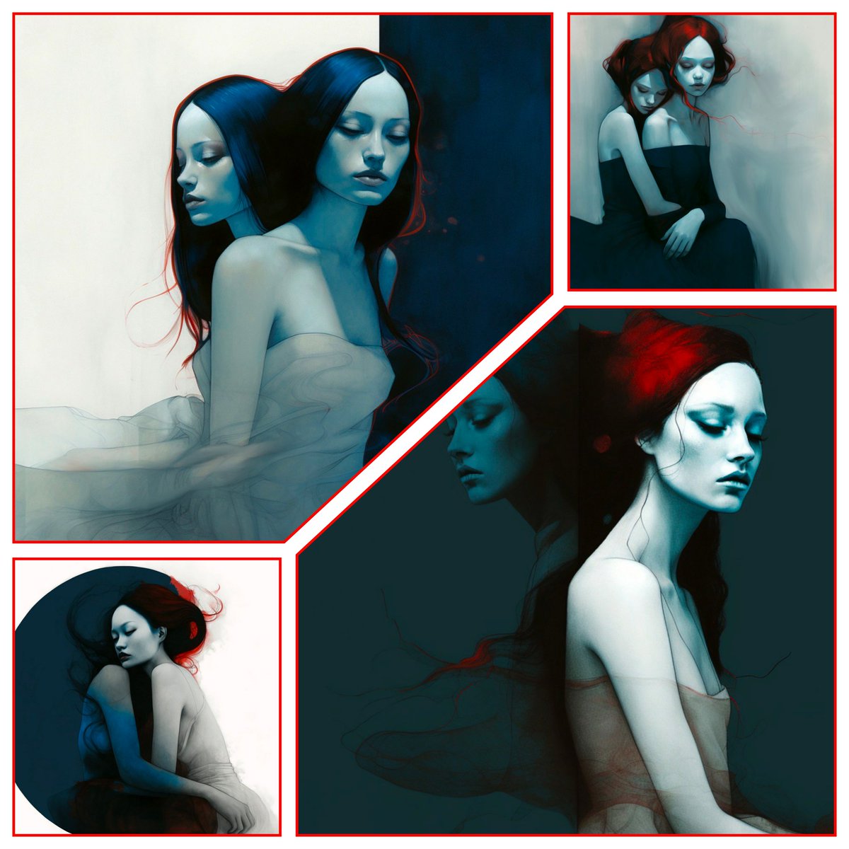 My series about Sirens is not about  temptation, but about the ability to love. Those who have not been loved since childhood do not know how to give love to others, they simply have not learned how to do it.
My sirens are not seductresses, they are children stuck in the