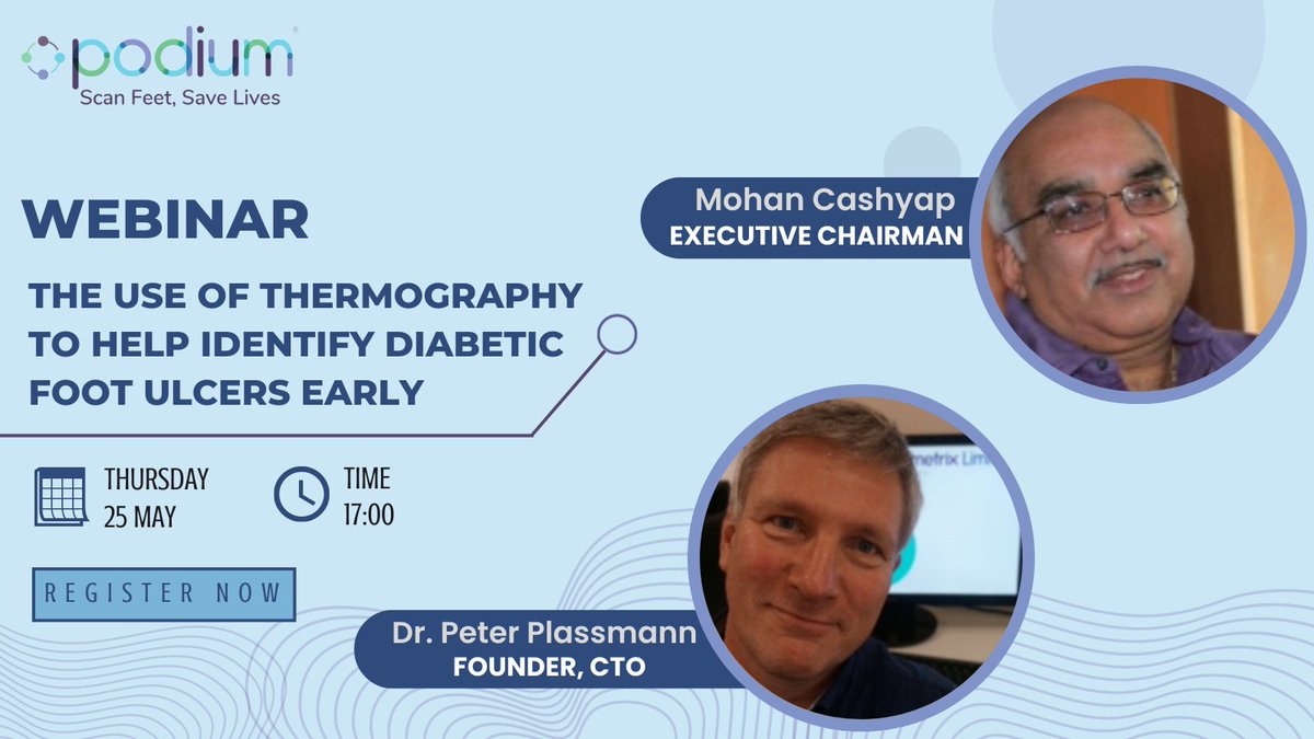 💻 Healthcare professionals are being encouraged to register for a forthcoming 🆓 webinar which will look at the use of thermography to help identify diabetic foot ulcers early.

📅 Thursday, May 25, 5pm 

Book your place here: bit.ly/41vCL3u