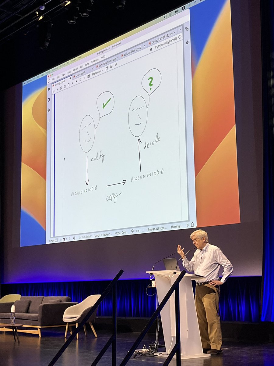 JupyterCon's tweet image. Hand drawn, and live demo. using @SymPy easier than typing TeX ! And we can now derivate, or integrate with @numpy_team