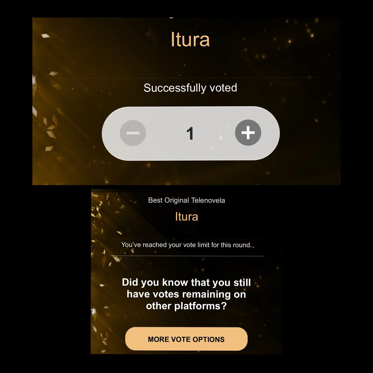 Stefftos's tweet photo. Dear All, please activate #deadlinemode & vote #AMITURA in the category “Best Original Telenovela!” 👀📺 🎭
Kindly explore ALL voting options available on the website. Voting ends today! 🗳️
Thank You! 🙏🏽
#AMVCA #Amvca9 #Itura #Ibaokuta #EpicTVSeries #awardseason #Nollywood https://t.co/zhD9oKXDRj