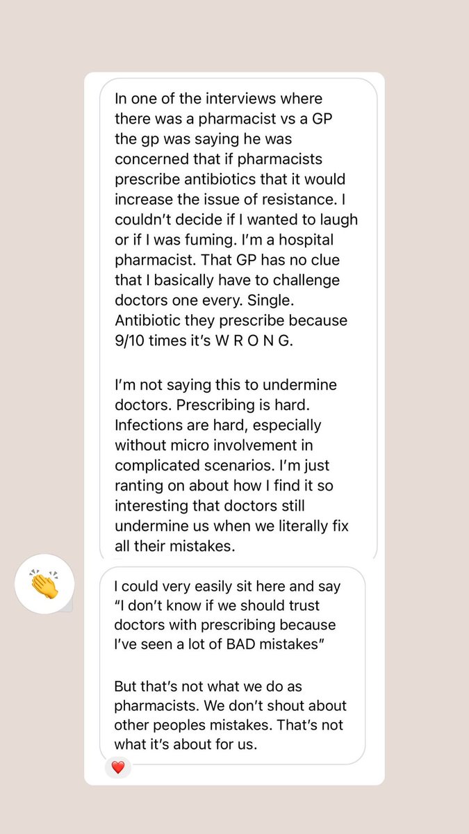 melsmedicines's tweet photo. Best response to anyone saying pharmacists supplying antibiotics will increase resistance. 👏

Also, as someone who has carried out antibiotic audits every month for the last 6 months (and reduced our broad spec abx prescribing by 2%), one major learning point was making sure all GPs know where to locate the local formulary.