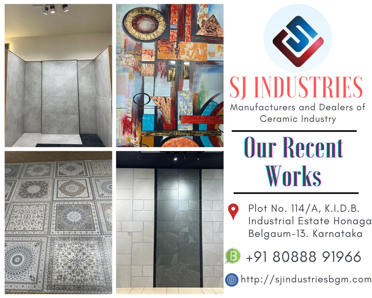 Here are the some recent works we have done..
For any requirement call on: +91 80888 91966
#ceramicdealersinbelgaum #tilescompanyinbelgaum #tileshowroom #tilesdesign #tilesdealer #pavers #watertank #laminateddoors #walltiles #outdoortiles #sanitaryware