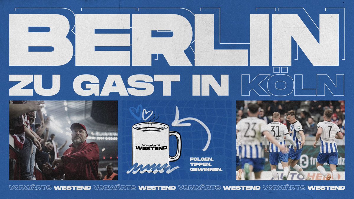 V_WESTEND's tweet photo. Wir sind zu Gast in Köln und es geht um den Klassenerhalt. Diesen Tweet mit dem richtigen Ergebnis zitieren (!) und eine Original Vorwärts Westend Tasse gewinnen. Das Los entscheidet. #HaHoHe #KOEBSC https://t.co/jBw6WLMn1t