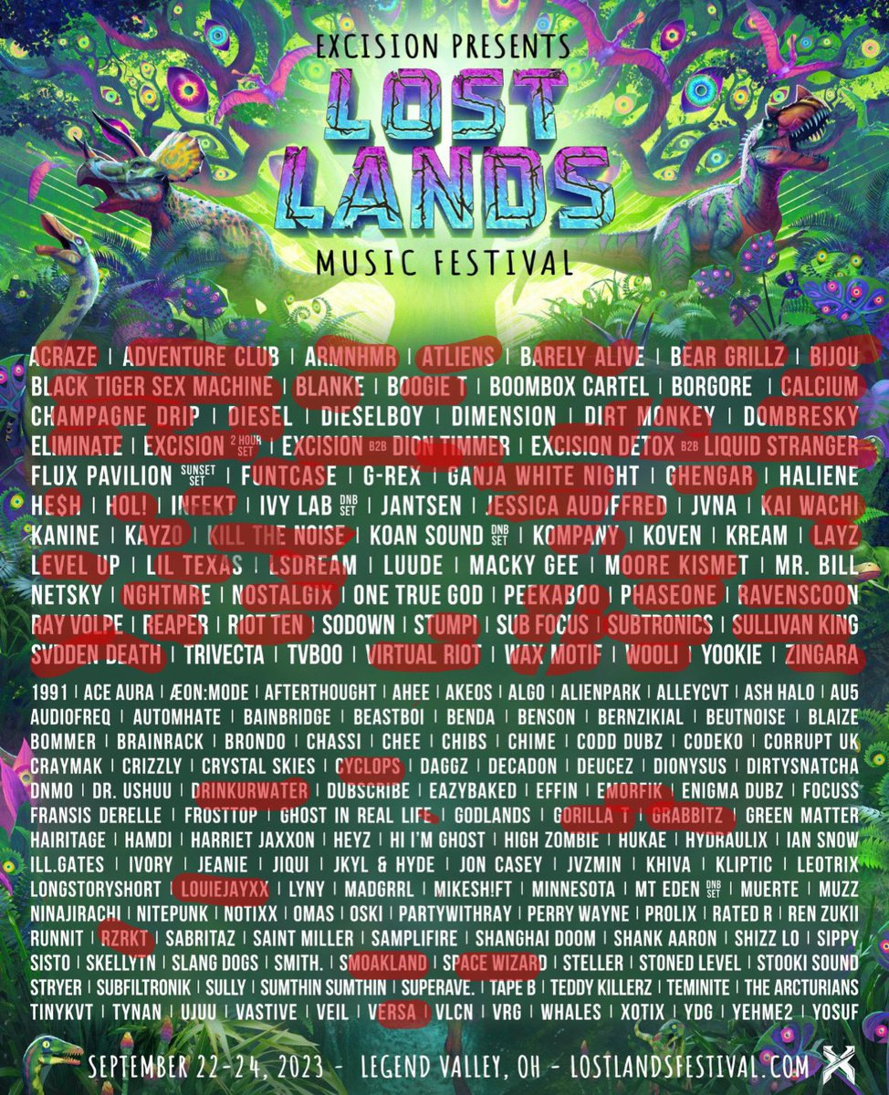 I know everyone who is highlighted, who else should I listen to so I can make my list of must-see’s? Bonus points if it’s some of the names at the bottom