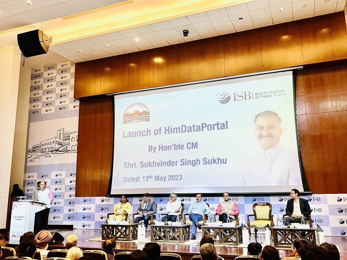 Satya0168's tweet photo. Attended #GovernanceSummit today,12 May 2023, @ISBedu, #Mohali Campus. The theme of the inaugural summit is 'Data and Technology'.
@aarushi1 @IndiaDataPorta1 #HimDataPortal https://t.co/FeJWEX7fJd