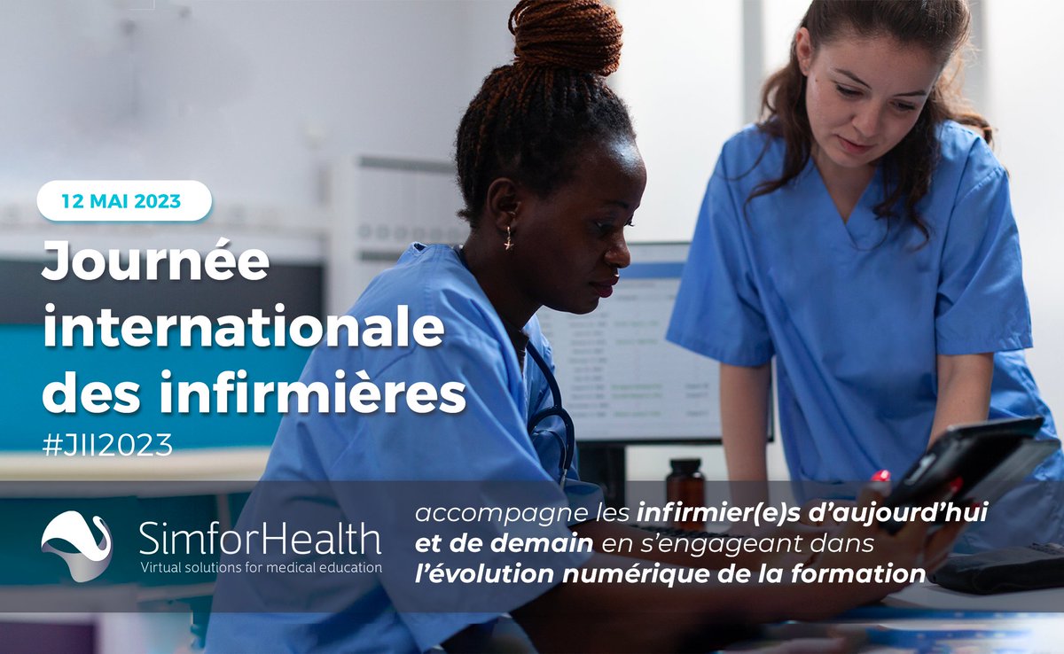 🙌 [#JII2023] Aujourd'hui nous célébrons la Journée Internationale des Infirmières ! Depuis plusieurs années, SimforHealth soutient l’évolution numérique de la formation infirmière en proposant des outils innovants 📌 simforhealth.fr/jii-2023/ #IFSI #infirmiere #simulation