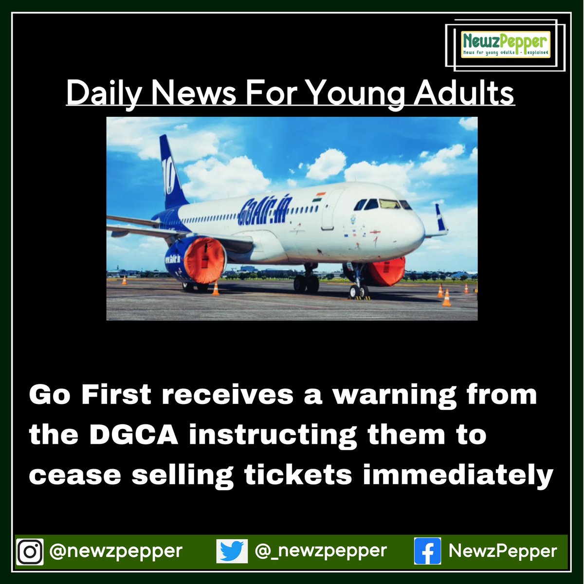 To read the full article, visit newzpepper.com!

#indianschools #news #newsupdate #newspaper #dailynews #dailynewspaper #follow #instadaily #instagram #india #flights #aai #airport #indianaviation #aviation #dgca #gofirst #gofirstairways #airlines #indianairlines