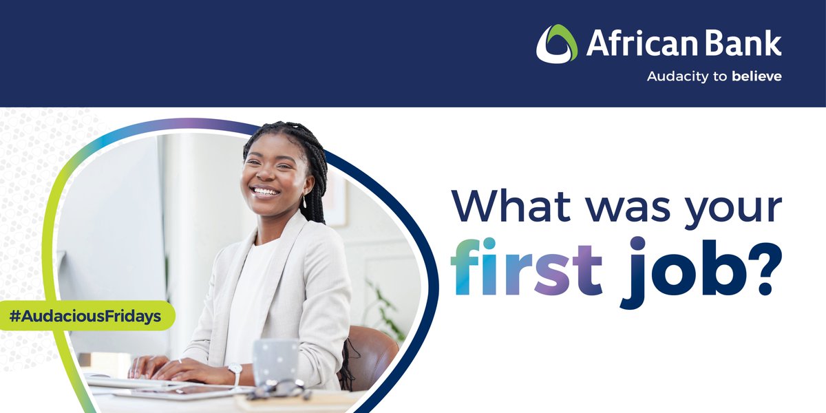 AfricanBank's tweet photo. Your first job is either something you can’t forget or
want to forget! However, with reflection, we’re sure to find valuable lessons during our first few years in the workforce!

What was your first job?
#FBF #WorkersMonth #AudaciousFridays https://t.co/9btBHpCNib