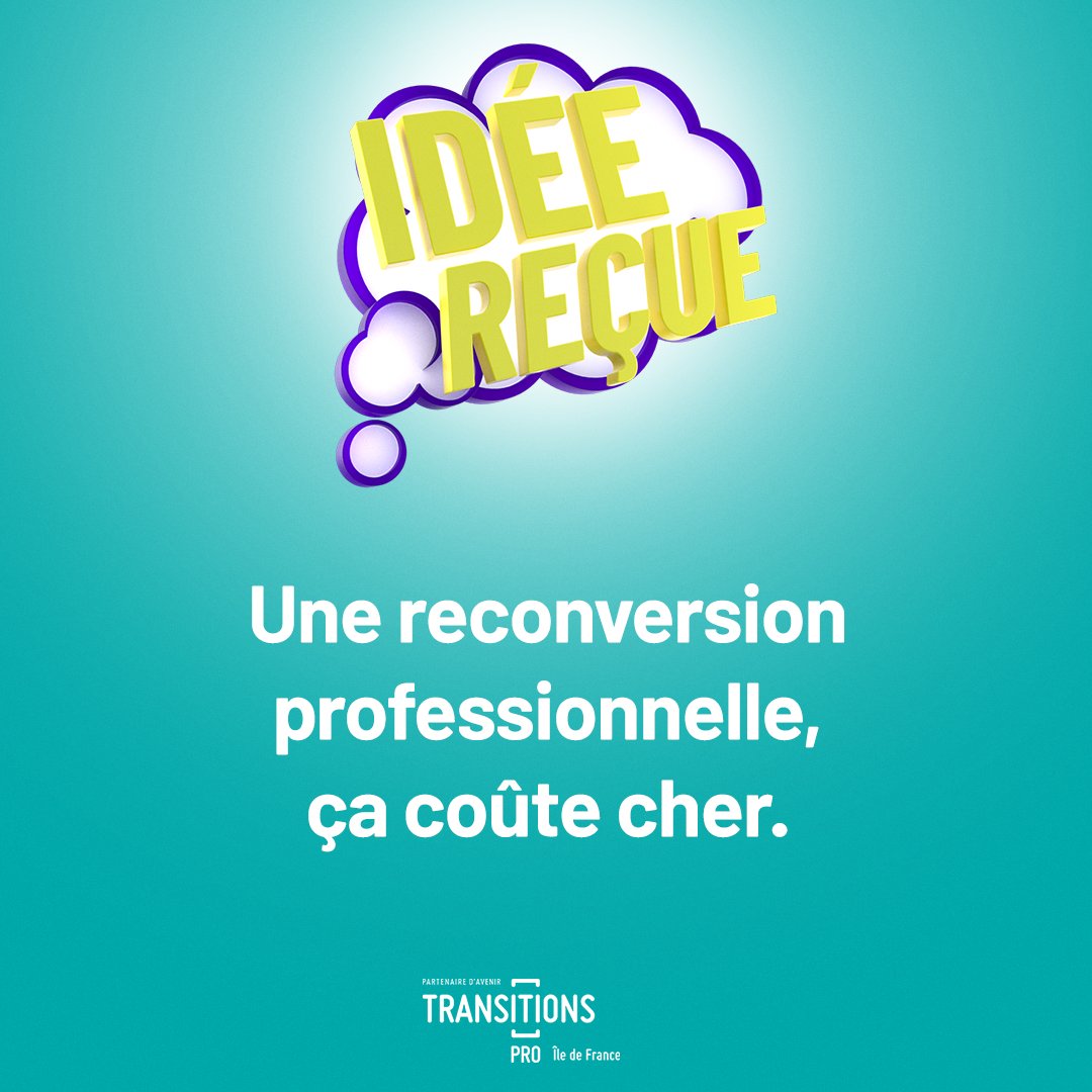 TPro_IDF's tweet image. [#IDÉEREÇUE]
Une reconversion professionnelle, ça coûte cher.

FAUX❗
Swipez à droite pour en savoir plus !

#transitionspro #PTP #reconversionprofessionnelle  #formationprofessionnelle #mobilitésprofessionnelles #métier #emploi #financement #reconvertir #IDF #salariés #paris
