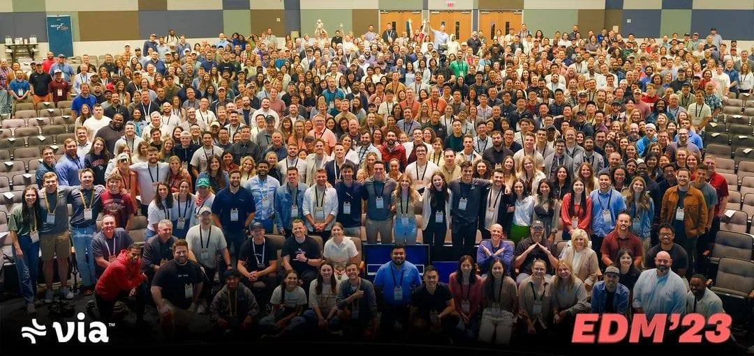 SteveShadrach's tweet photo. Just finished and AWESOME #EDM23 in Ft Worth. 750+ collegiate ministry staff from 40 states, 9 countries. 90 organizations and 345 different campuses. God visited us! #Evangelism #Disciplemaking #MissionsMobilization @campusministry #ViaStudents https://t.co/KSJpORXkSt