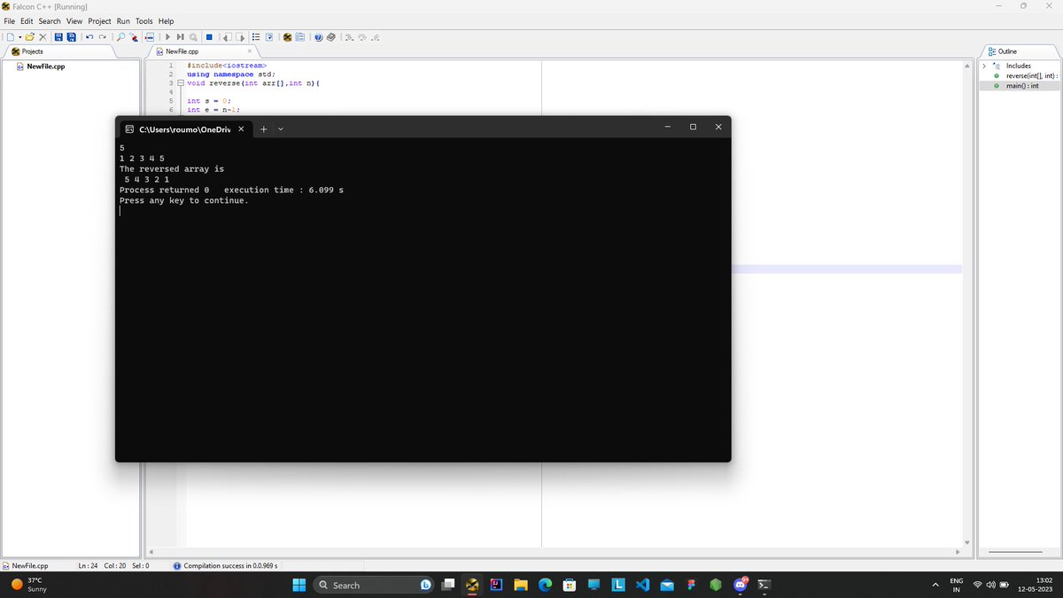 Roumodip456's tweet photo. Day(01/100) of #100DaysOfCode with
@yesiamtechjc
@ArijitThisis
@nishu__priya08
@RuidasSathi 

obj - reverse an user defined array https://t.co/GaryGvkpvV