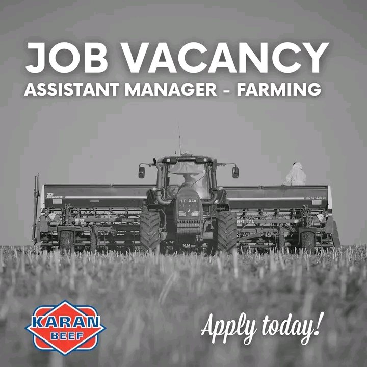 KARAN BEEF has the following vacancy at the Feedlot in Heidelberg Gauteng.

Click the link to find out more information and apply: karanbeef.com/careers/

#KaranBeef #AssistantManager #FarmingVacancy #KaranBeefVacancy