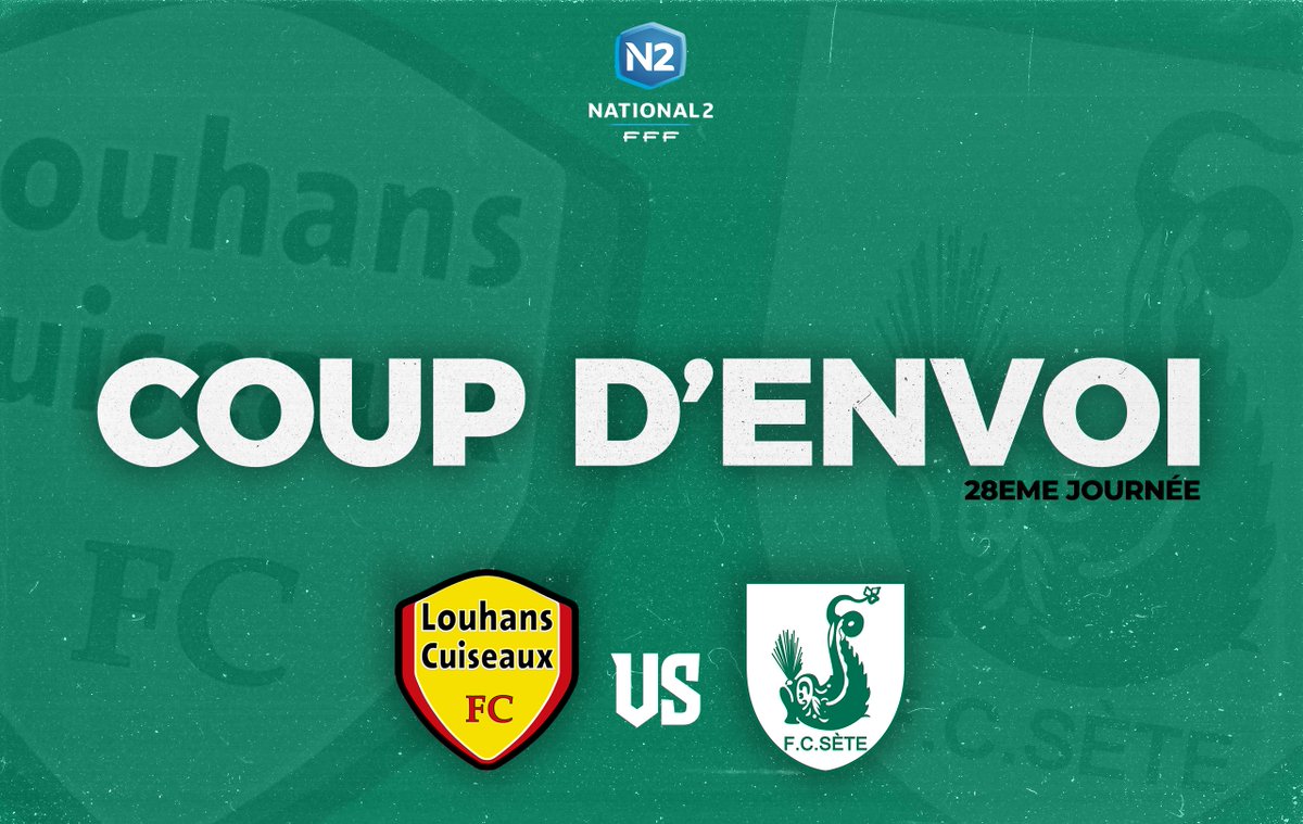 FCSete34's tweet image. 1&apos; ⏱️ C&apos;est parti pour cette 28e journée de #National2