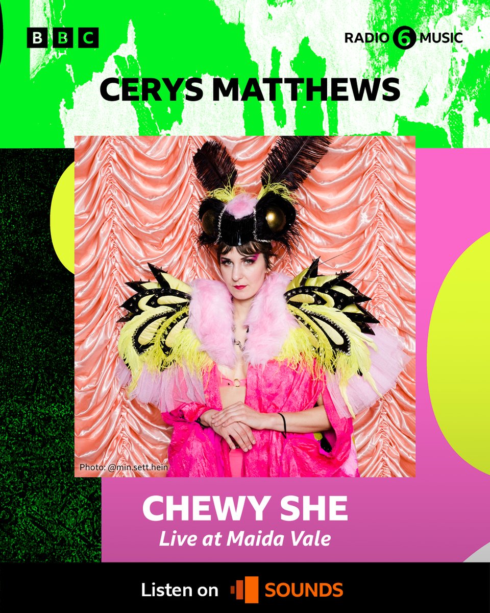 CHEWY SHE (@chewyshe) on Twitter photo We are so damn EXCITED and honored to be playing live on <a href="/cerysmatthews/">Cerys Matthews</a> show this Sunday at the legendary Maida Vale studio!
Woooot!
Tune in at 10am to @bbc6music
With @stewartivanhughes on drums, @barneypidgeon on guitar ๐คฉ๐คฉ๐๐ We are so damn EXCITED and honored to be playing live on <a href="/cerysmatthews/">Cerys Matthews</a> show this Sunday at the legendary Maida Vale studio!
Woooot!
Tune in at 10am to @bbc6music
With @stewartivanhughes on drums, @barneypidgeon on guitar ๐คฉ๐คฉ๐๐