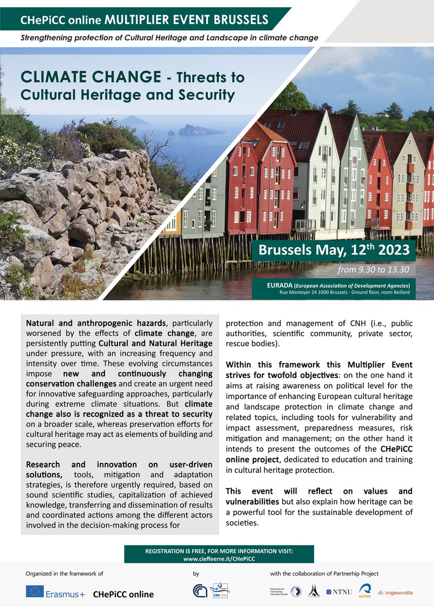 PROCULTHER-NET Project (@procultherp) on Twitter photo Today <a href="/ProcultherP/">PROCULTHER-NET Project</a> expert from @DPC advocates for a specialized capacity for protecting #CulturalHeritage embedded into #EUCivPro at the Multiplier event on #climate #change Threats to Cultural Heritage and Security. Thanks <a href="/unikrems/">Universität für Weiterbildung Krems</a> <a href="/CnrIsac/">CNR ISAC</a> <a href="/Eurada_RDAs/">EURADA</a> for the invitation! 👇 Today <a href="/ProcultherP/">PROCULTHER-NET Project</a> expert from @DPC advocates for a specialized capacity for protecting #CulturalHeritage embedded into #EUCivPro at the Multiplier event on #climate #change Threats to Cultural Heritage and Security. Thanks <a href="/unikrems/">Universität für Weiterbildung Krems</a> <a href="/CnrIsac/">CNR ISAC</a> <a href="/Eurada_RDAs/">EURADA</a> for the invitation! 👇