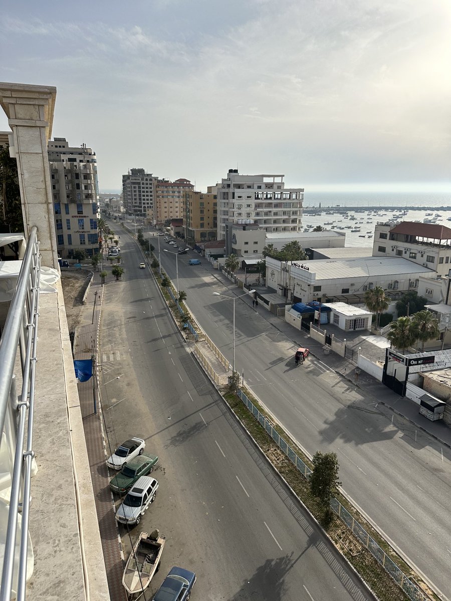 maynard_nick's tweet photo. I have never seen the streets of Gaza so quiet. Everyone is just waiting. At least we (internationals) know we will get out. Our Gazan friends don’t have that luxury #Gaza #Palestine https://t.co/FPGl8fo7he