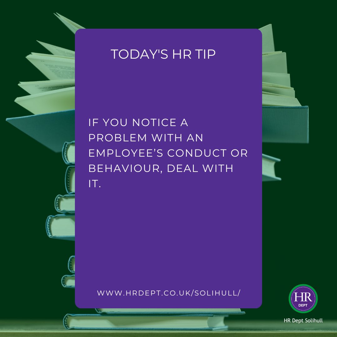 Today's HR Tip for employers.

#hrtip #businessowners #hrsolihull #employer #outsourcedhr