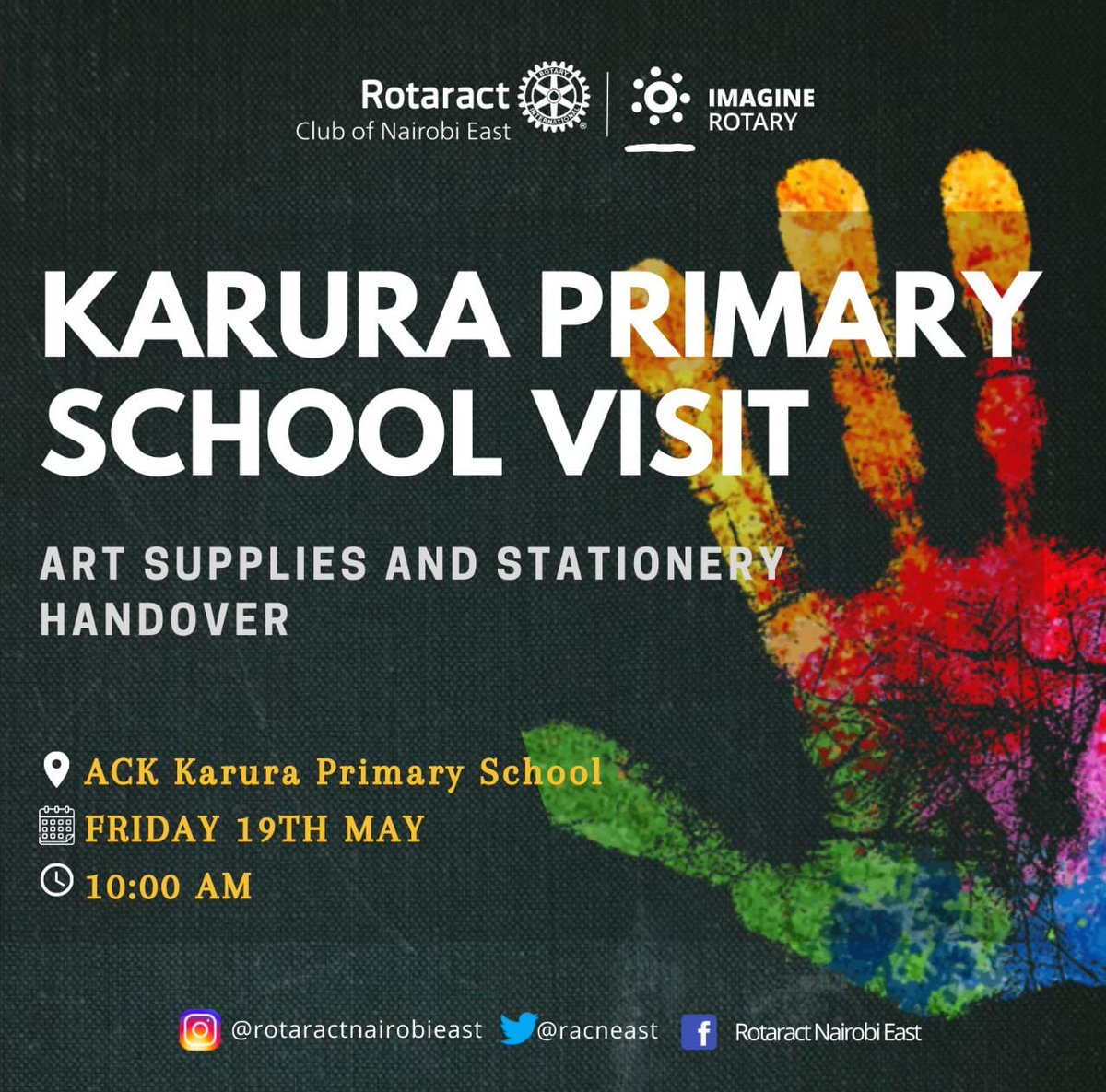 racneast's tweet photo. Join us in giving back to our community by donating school supplies to a special class in Ack Karura Primary near Ndenderu.💃💯Let's make a difference in these students' education! 📚🖍️☺️
📅: May 19th,2023
🕒: 10AM
#charity #giveback #education #schoolsupplies #Spartans #RACNEAST https://t.co/yXsKuPunUw